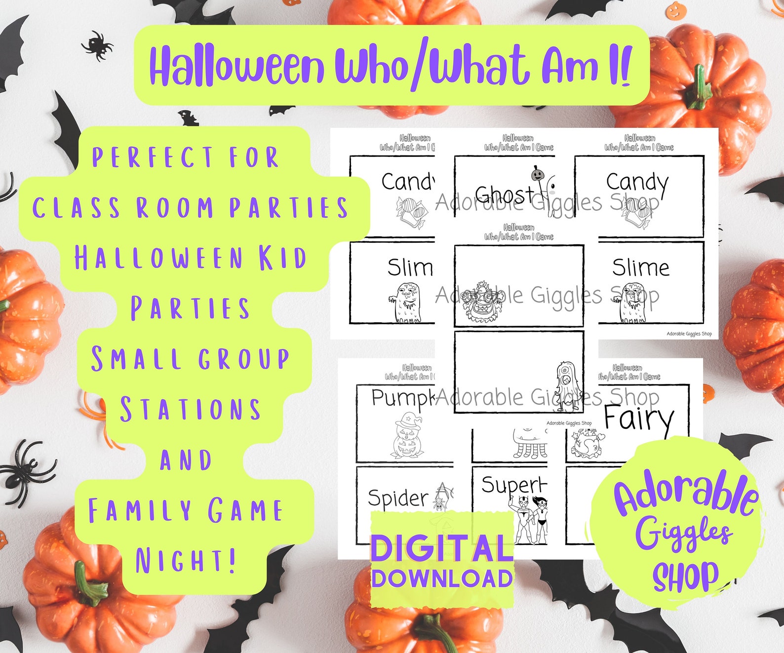 Halloween Guess Who or What I Am Party Game, Printable Party Game! - Etsy