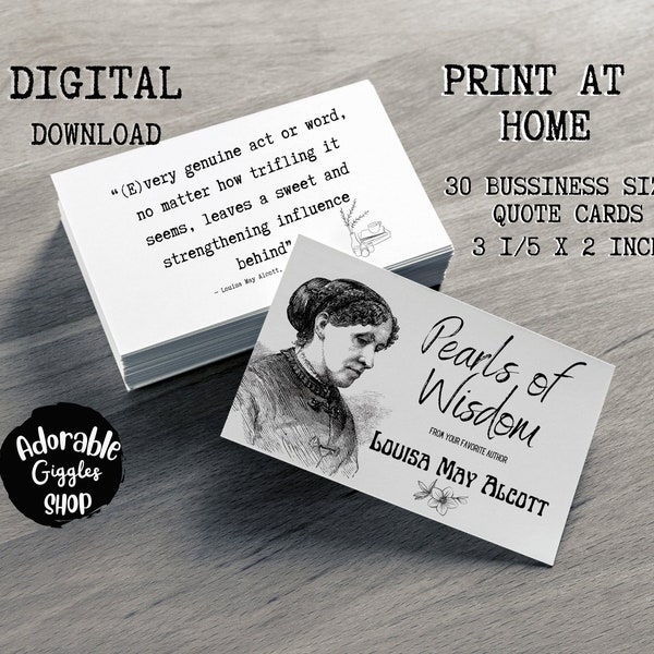 Pearls of Wisdom from your favorite Author Louisa May Alcott  Digital Download