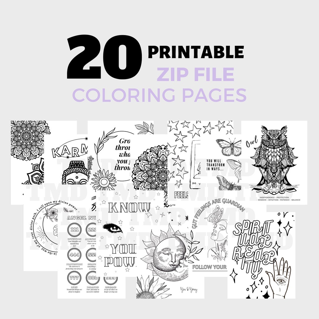 Coloring Pages Printable Spiritual Coloring Pages Mandala - Etsy