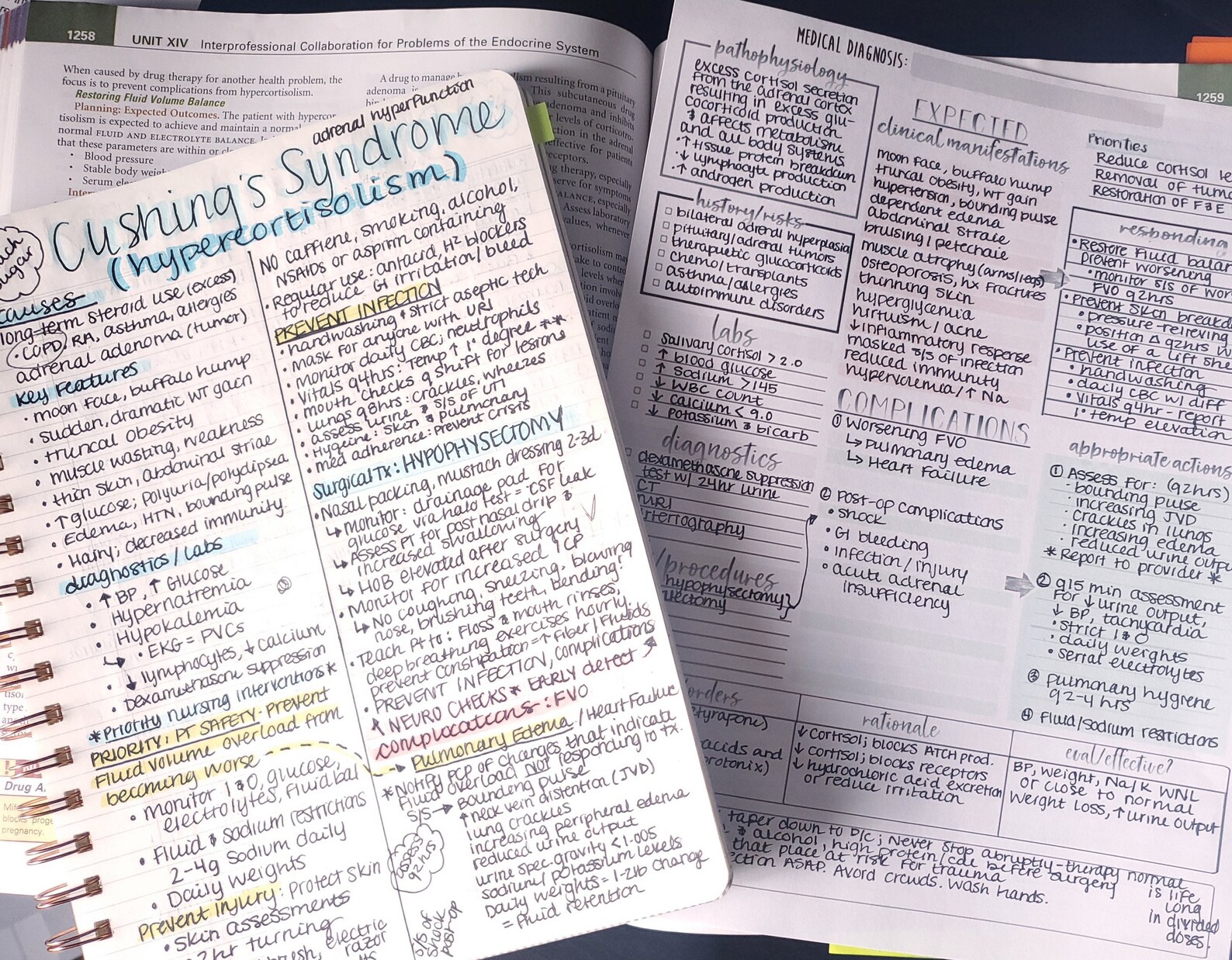Med Surg Note-taking Study Guide Template Pathophysiology Printable for ...