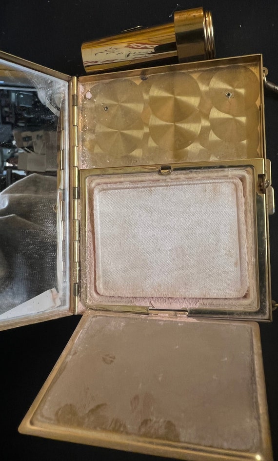 Vintage Mother Of Pearl Inspired Compact With Lip… - image 5