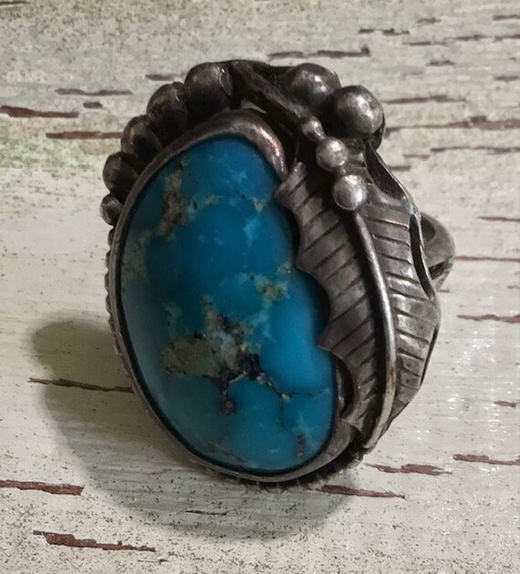 Sterling Silver Mountain Mexico Turquoise Holly R… - image 2