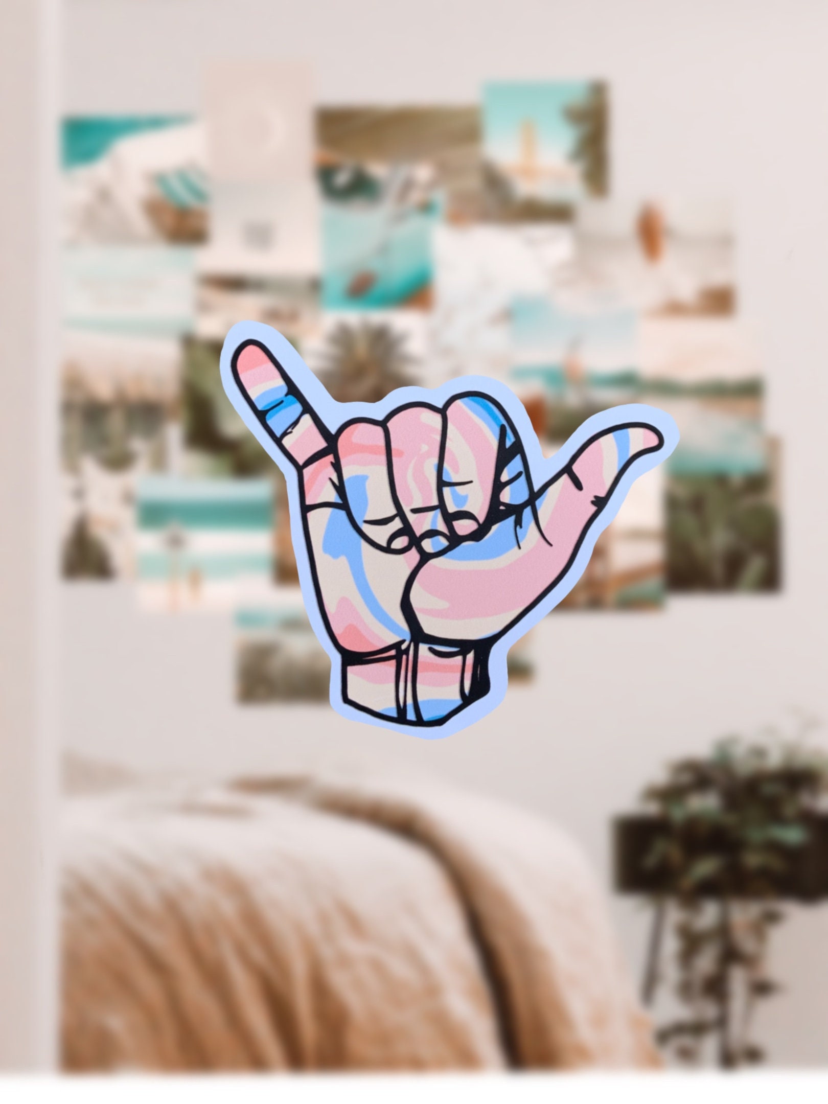 Beachy Sticker Pack Water Resistant Die Cut Laptop Decal | Etsy