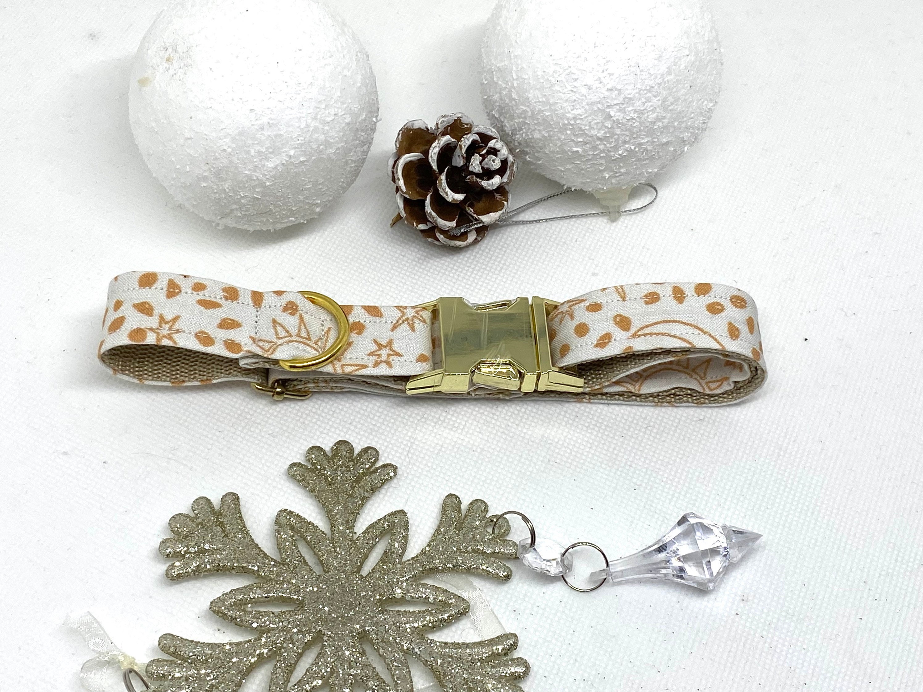 Collier en Coton Ajustable à Motif Pour Chien