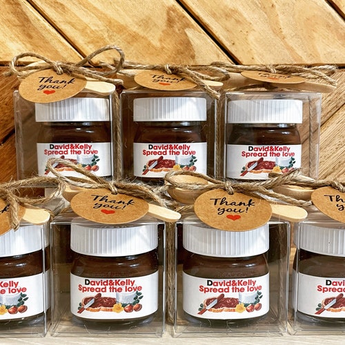 Personalized Mini Nutella Jars Wedding Favors Nutella Etsy