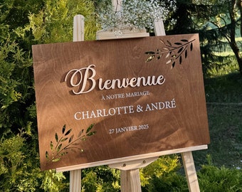 Insegna di benvenuto al matrimonio, Panneau de bienvenue mariage, Tavola di benvenuto al matrimonio, Tableau Bienvenue Mariage