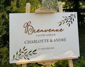 Welcome Wedding Sign, Panneau Bienvenue Mariage, Wedding Welcome Board, Tableau Bienvenue Mariage