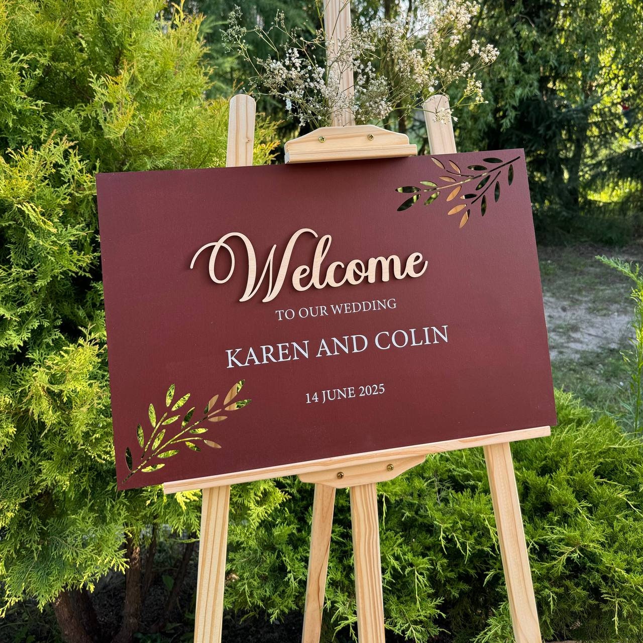 Welcome Wedding Sign, Panneau Bienvenue Mariage, Wedding Welcome