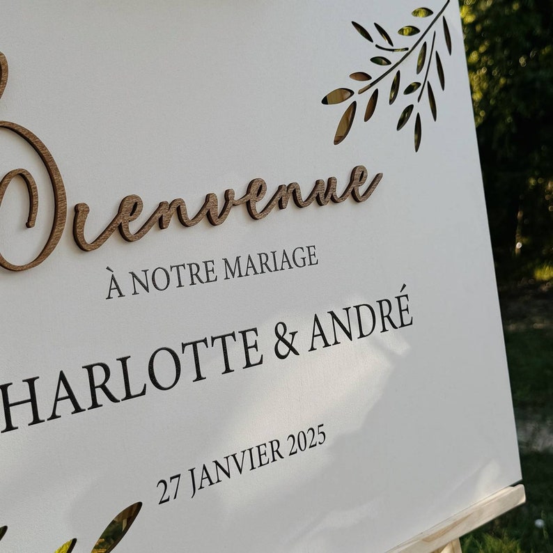 Välkomstbröllopsskylt, Panneau de bienvenue mariage, Bröllopsvälkomstbräda, Tableau Bienvenue Mariage bild 7