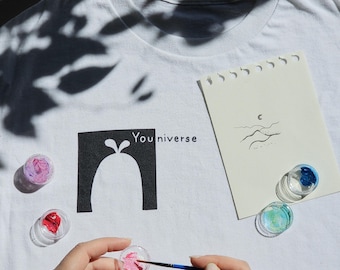 Verf je eigen YOUNIVERSE-T-shirtpakket | Creatief en bewust doe-het-zelfcadeau