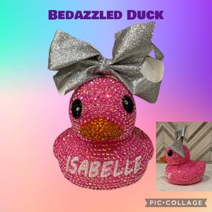 Bedazzled Jumbo Duck Good Luck Duck for Cheerleaders, Jeep and Cruises