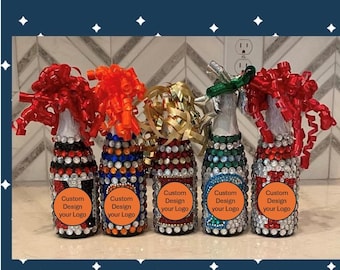 Bedazzled Mini Bottles Bed Party Dorm Decor and Party