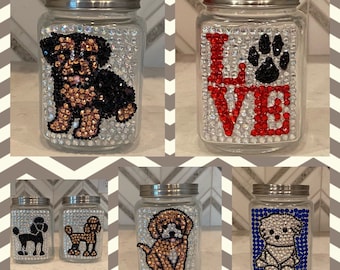 Bedazzled Doggie Treat Jars