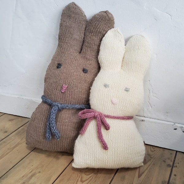 INSTRUCTIONS: Bunny pillow, pdf - knitting Easter decorations, knitting instructions, bunny-shaped pillow, Easter decoration country house style, German / English