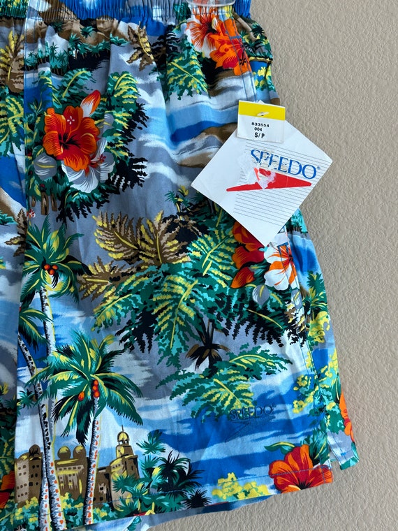 Vintage 90s Deadstock Speedo Hawaiian Tropical Fl… - image 4