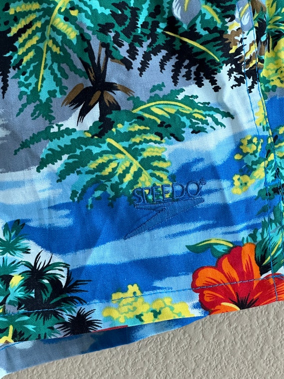 Vintage 90s Deadstock Speedo Hawaiian Tropical Fl… - image 2