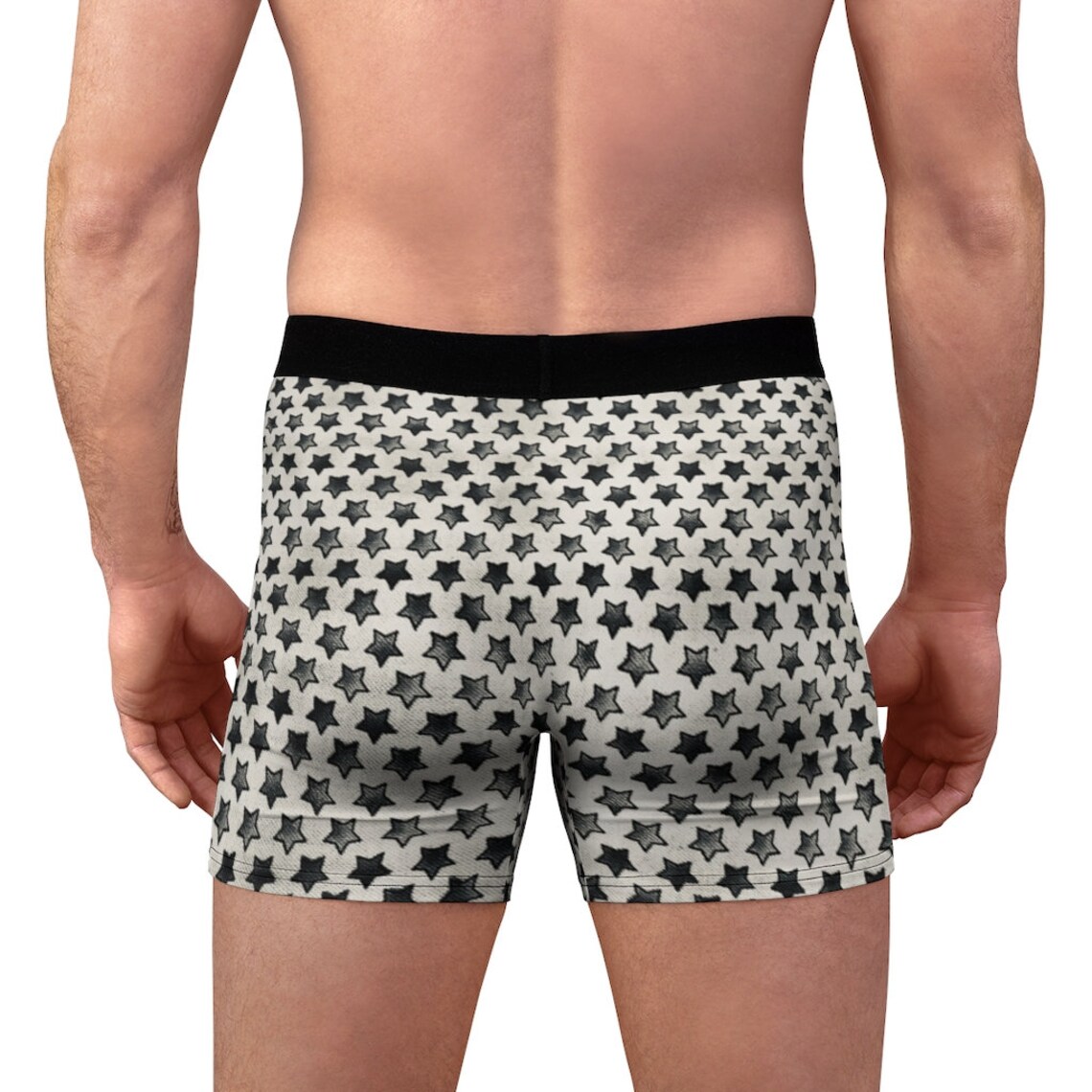 MEN BOXER BRIEFS Men Printed Boxer Polyester Underwear Etsy