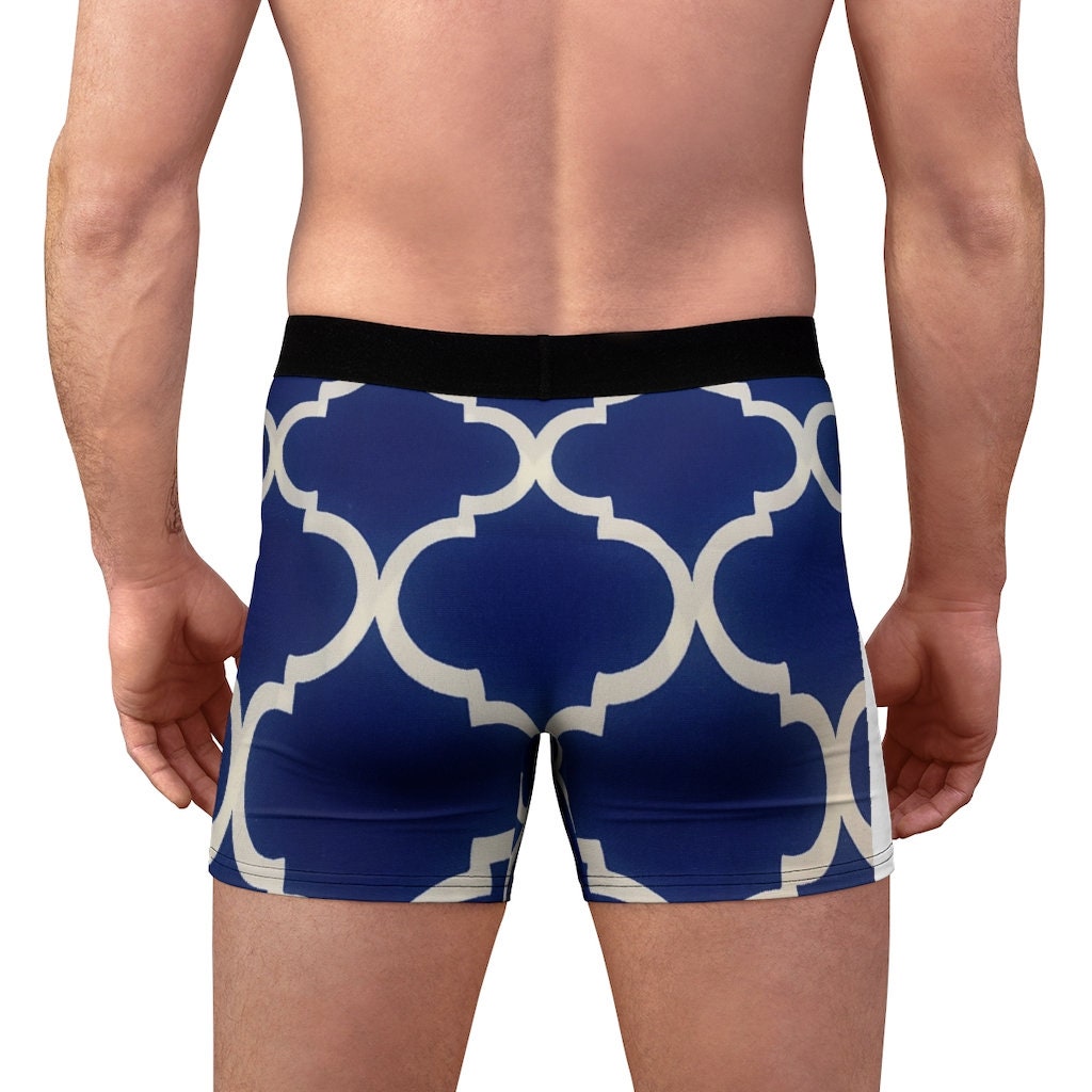 MEN BOXER BRIEFS Men Printed Boxer Polyester Underwear Etsy