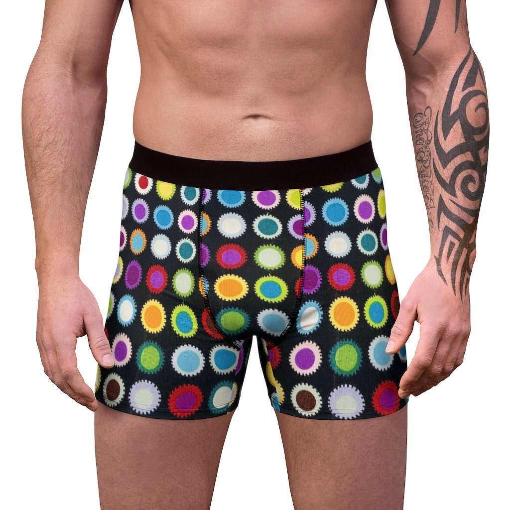 MEN BOXER BRIEFS Men Printed Boxer Polyester Underwear | Etsy
