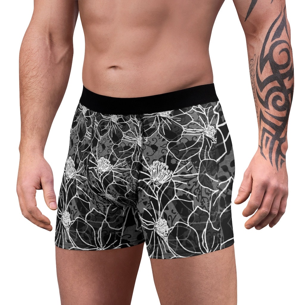 MEN BOXER BRIEFS Men Printed Boxer Polyester Underwear | Etsy