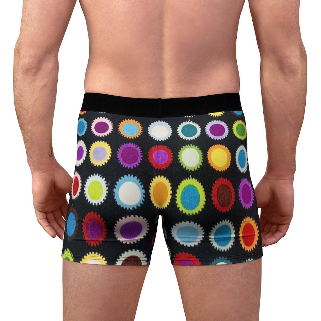 MEN BOXER BRIEFS Men Printed Boxer Polyester Underwear Etsy