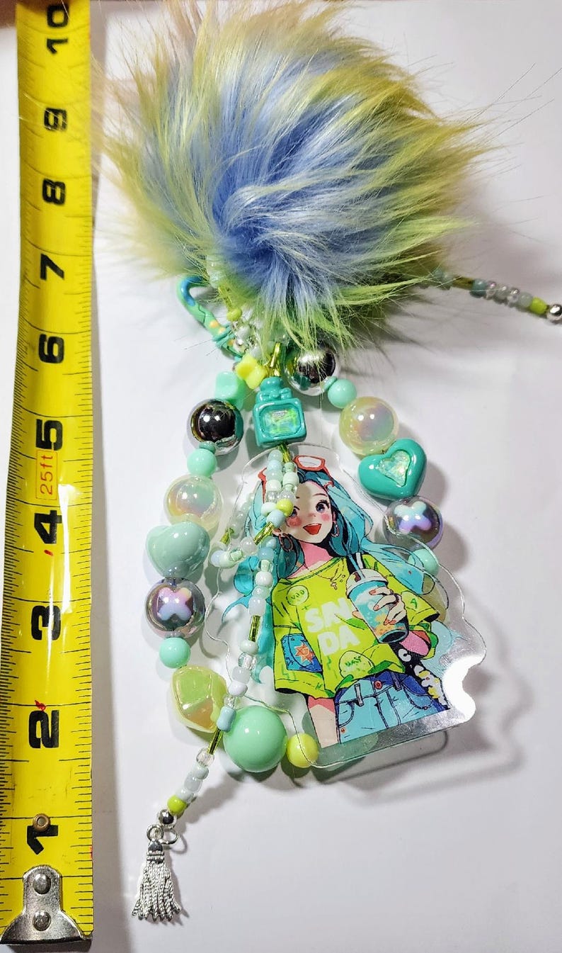 Largecute Anime Phone Clip Key Chain Bag Chain Pastel Sunshine Rainbow