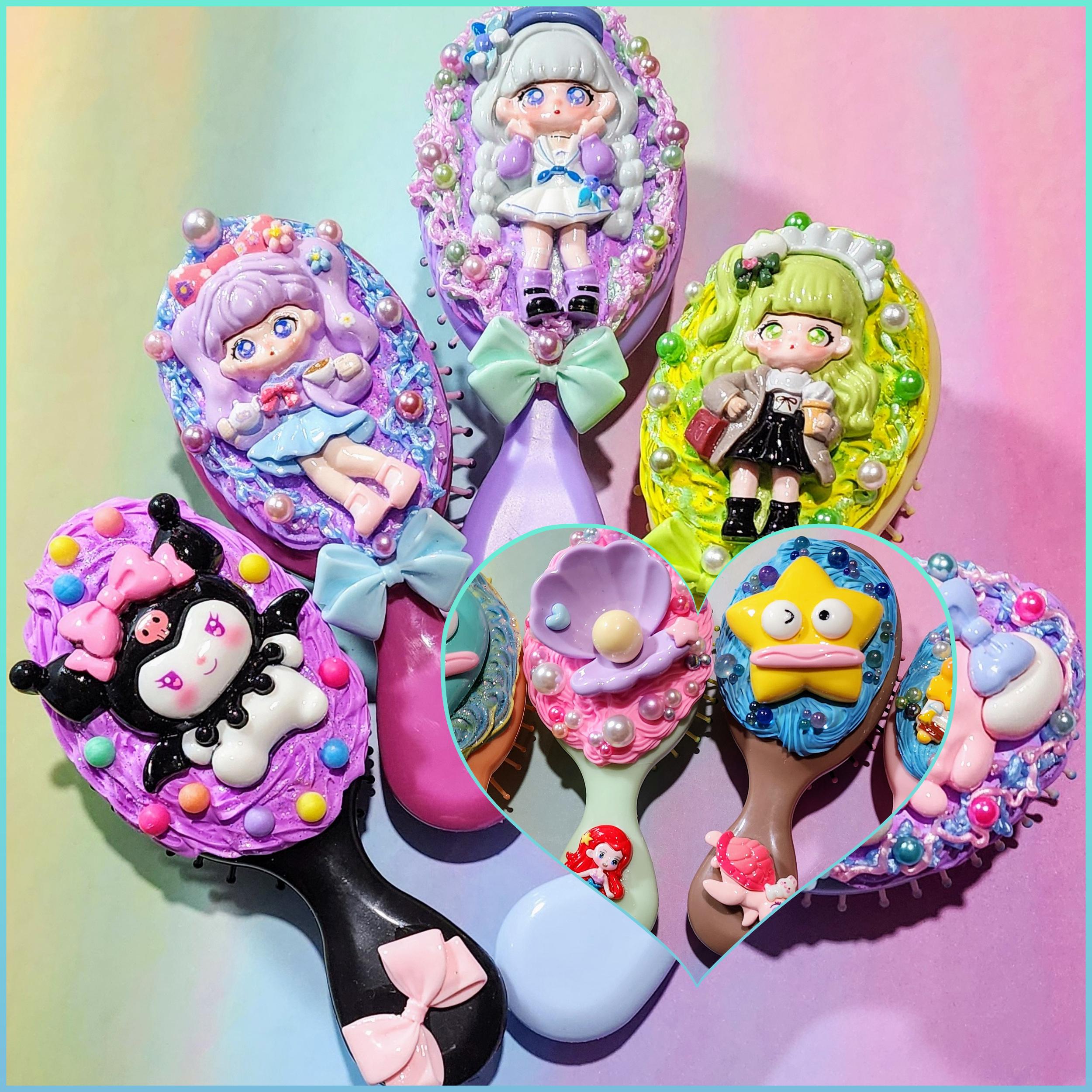 Dreamin HEAD ハンズフリーリラクゼーショングッズ Handmade Silicone Whipped Deco Cream Hairbrush - Unique You Choose