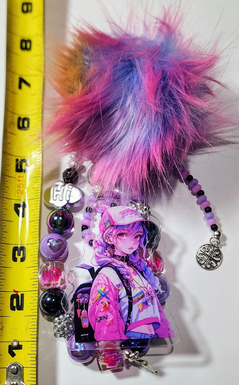 Largecute Anime Phone Clip Key Chain Bag Chain Pastel Sunshine Rainbow