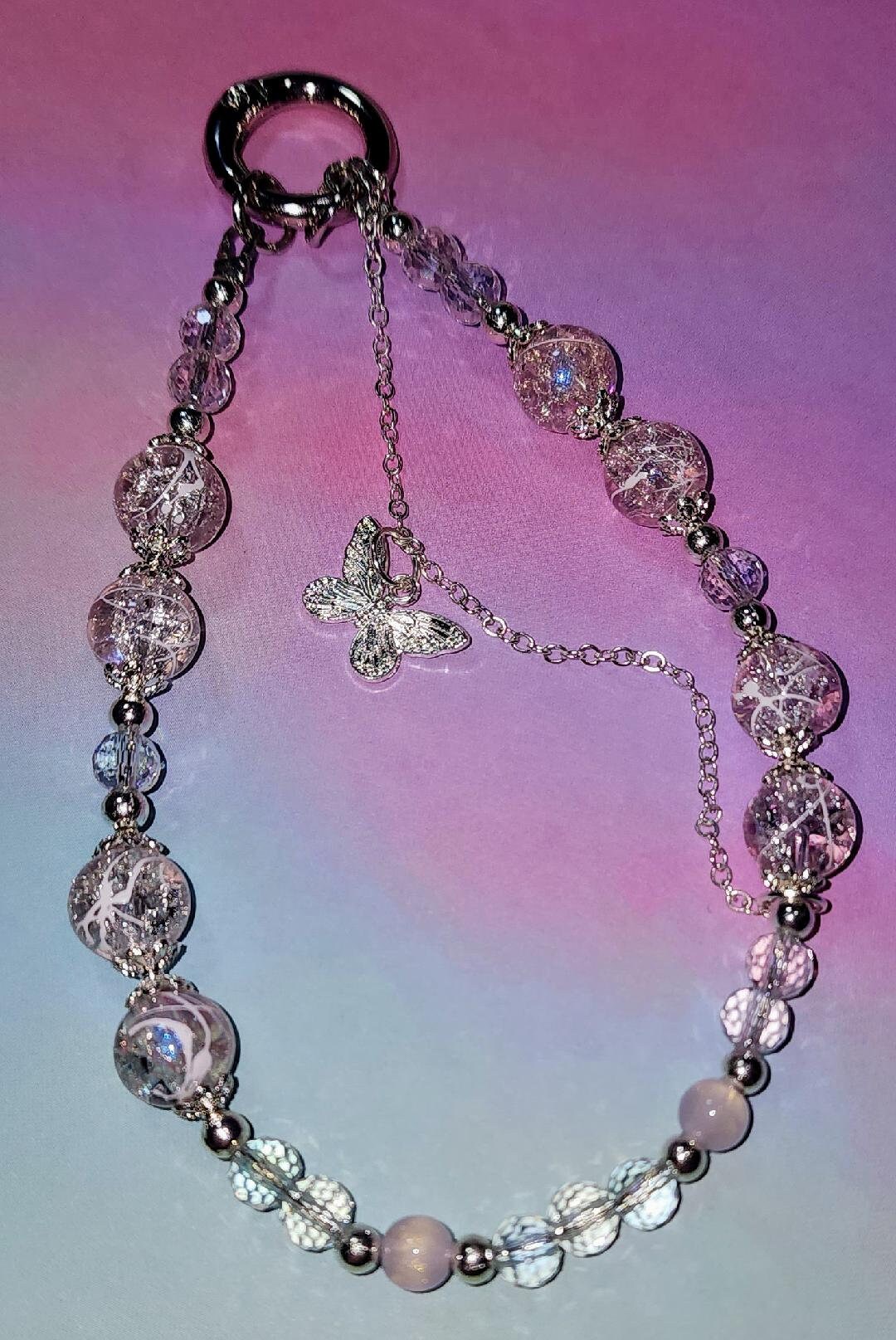 Edge Crystal Embellished Cellphone Strap