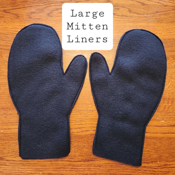 Large Fleece Mitten Liners