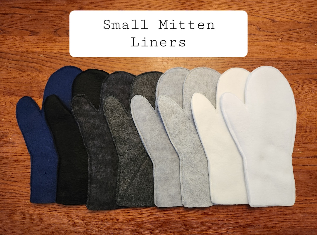 Small Women's Fleece Mitten Liners Etsy