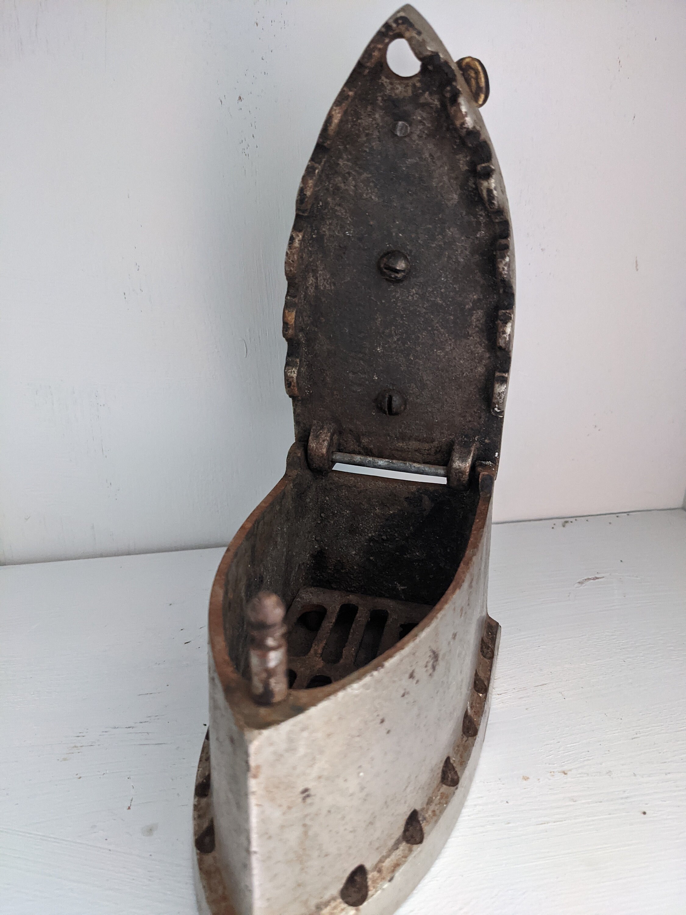 Antique charcoal iron with insert rare SAD heavy iron Etsy