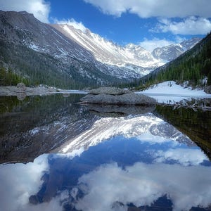 Mills Lake Colorado Wall Art | Rocky Mountains Reflections Home Decor