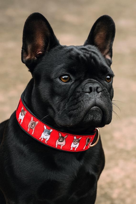 French Bulldog Halsband I Rot I weiche Polsterung I Martingale oder  Klickverschluss I verstellbar I komfortabel und leicht I limitiert - Etsy  sterreich