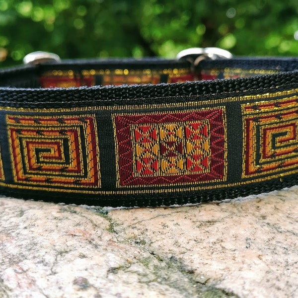 Hundehalsband extra breit 4cm mit weicher Polsterung, stufenlos einstellbares Windhund Zugstopp-Halsband,  Martingale mit Tragekomfort