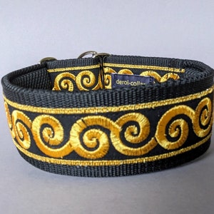 Wide oriental dog collar extra wide 5 cm, soft padding, pull stop collar, martingale adjustable stable comfortable light