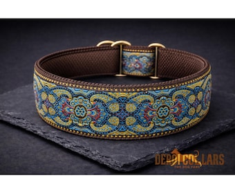 Accattivante collare per cani con martingala, extra largo (5 cm), imbottitura morbida, regolabile, robusto, comodo, leggero: un regalo fantastico per i cani.