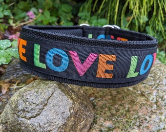 Hingucker Zugstopp-Hundehalsband extra breit 5cm weiche Polsterung Martingale verstellbar stabil komfortabel leicht, tolles Geschenk f. Hund