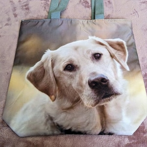 Handtasche-Labradormotiv, Schultertasche mit süßem Hundemotiv, bedruckt, faltbar, Stofftasche, Geschenkidee