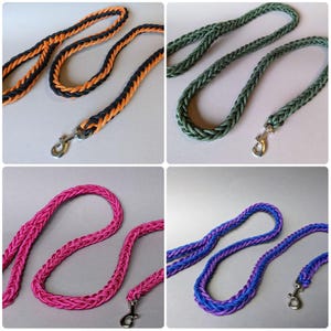 Dog leash with fixed hand loop, 1.3 m, made of paracord | extremely lightweight & robust | braided high-quality lead | for small and large dogs