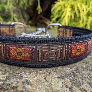 Collier anti-traction avec chaîne en acier inoxydable, Martingale, rembourré, 3 cm de large, collier de dressage doux et stable, réglable