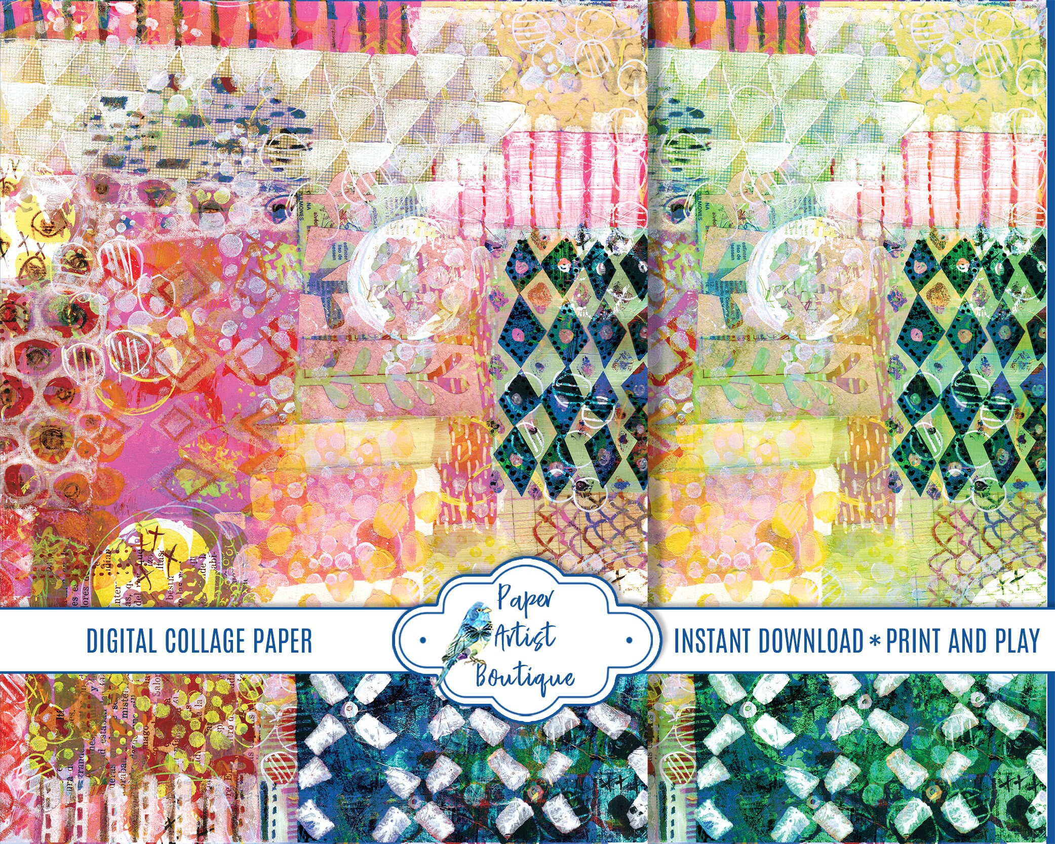 Visual Arts Printing & Printmaking Letter Size 2 Sheets Collage Paper