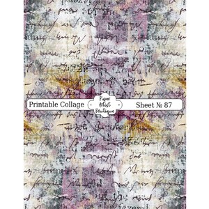 Printable Digital Collage Sheet Number 87 For Scrapbooking, Junk Journals & Mixed Media Art.