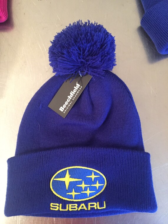Subaru Embroidered Beanie Hat. Cuff 