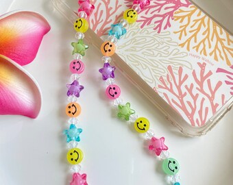 Smileys and Stars Phone Strap
