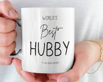 World's Best Hubby Mug - World's Best Husband Coffee Mug - Anniversary Gift from Wife - World's Best Husband Gift - Worlds Best Hubby Cup
