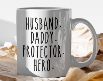 Dad gift, Husband Daddy Protector Hero, New Dad Mug, New Dad Gift, Gift for Dad, Gift for Husband Gift, Daddy Mug, Daddy Gift, Gift for Dad
