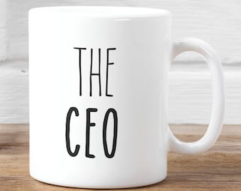 De CEO keramische mok, ondernemer cadeau, nieuwe zakelijke gift, nieuwe bedrijf mok, kleine bedrijf eigenaar cadeau, baas mok