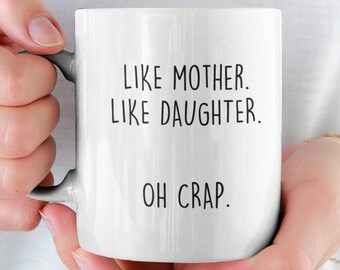 Regalos de mamá de la hija, Día de la madre, Idea de regalo divertida de mamá, Regalo de cumpleaños de Navidad para mamá de la hija, Taza de café divertida para mamá, como madre