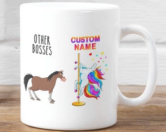 National Boss Day Gift, Boss Gifts, Boss Mugs| Funny Boss Unicorn Mug, World's Best Boss, Funny Best Boss, Boss Gag Gifts, Office Party